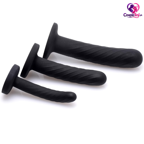 Best Strap U Trinity 3-Piece Silicone Strap-On Dildo Set