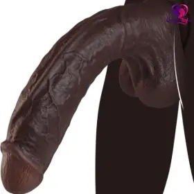 11-Inch Realistic Big Black Dildo